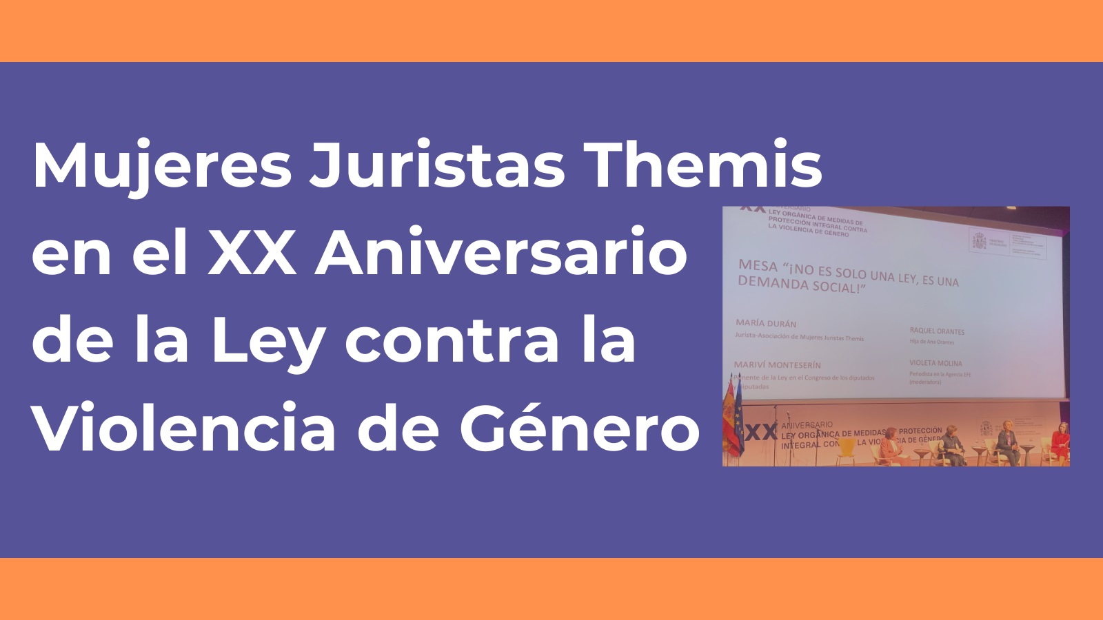 Mujeres Juristas Themis en el XX Aniversario de la Ley contra la Violencia de Género